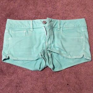 American Eagle stretch turquoise jeans shorts